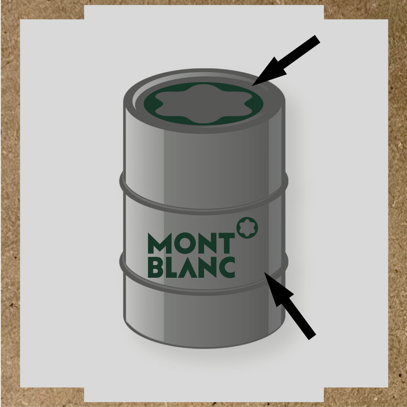 Kit de 2 stickers pour baril avec un design spécifique, illustrant un baril avec des stickers décoratifs. couleur:vert forêt