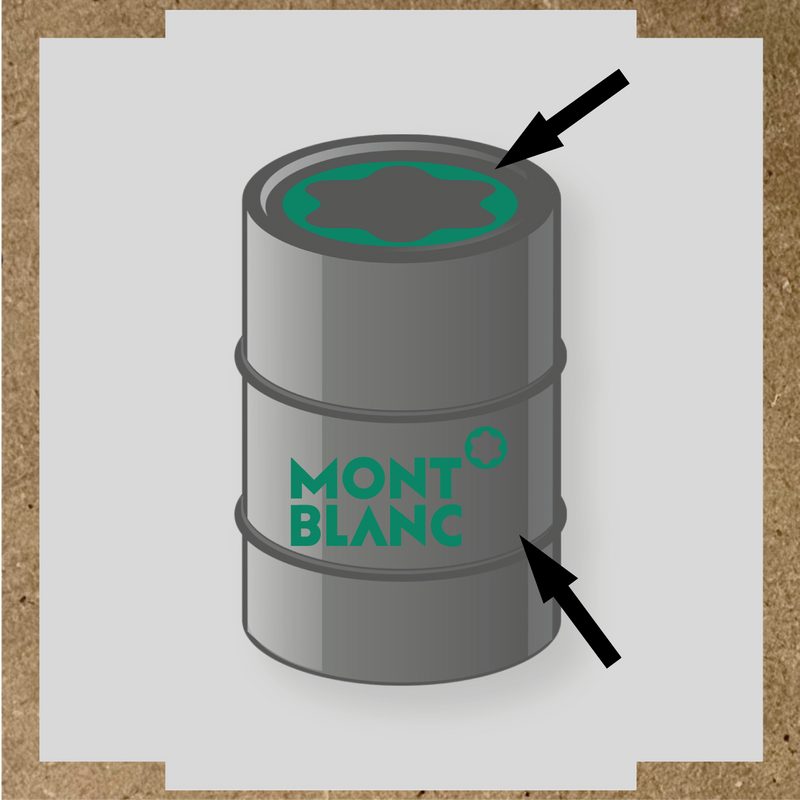Kit de 2 stickers pour baril avec un design spécifique, illustrant un baril avec des stickers décoratifs. couleur:vert jade