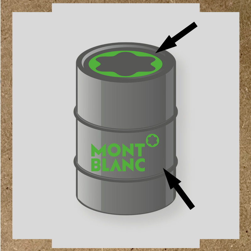 Kit de 2 stickers pour baril avec un design spécifique, illustrant un baril avec des stickers décoratifs. couleur:vert prairie