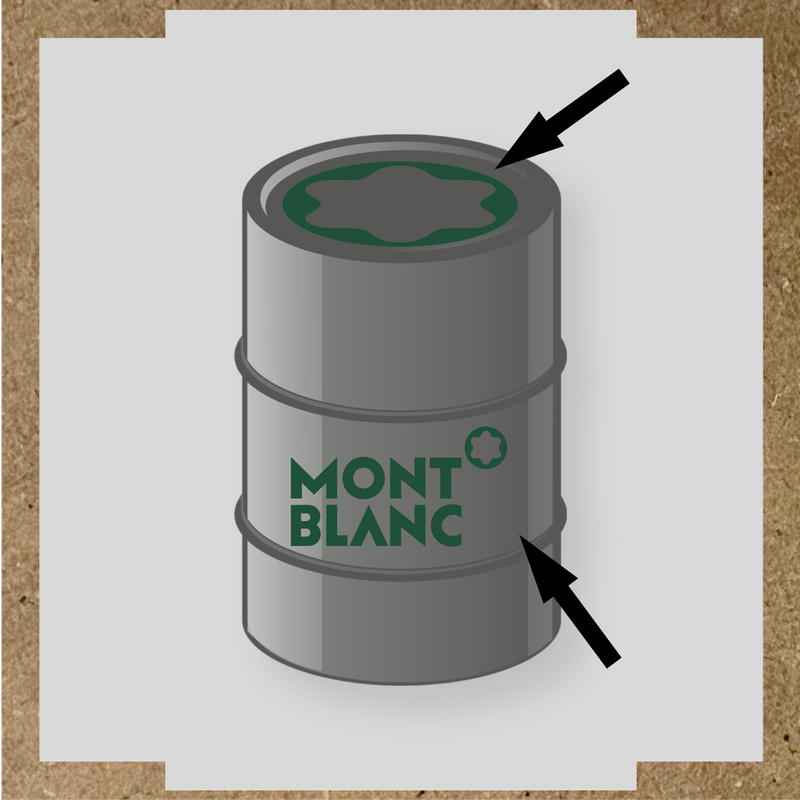 Kit de 2 stickers pour baril avec un design spécifique, illustrant un baril avec des stickers décoratifs. couleur:vert sapin