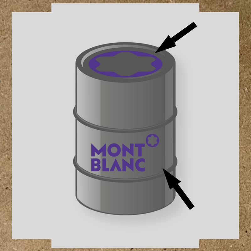 Kit de 2 stickers pour baril avec un design spécifique, illustrant un baril avec des stickers décoratifs. couleur:violet