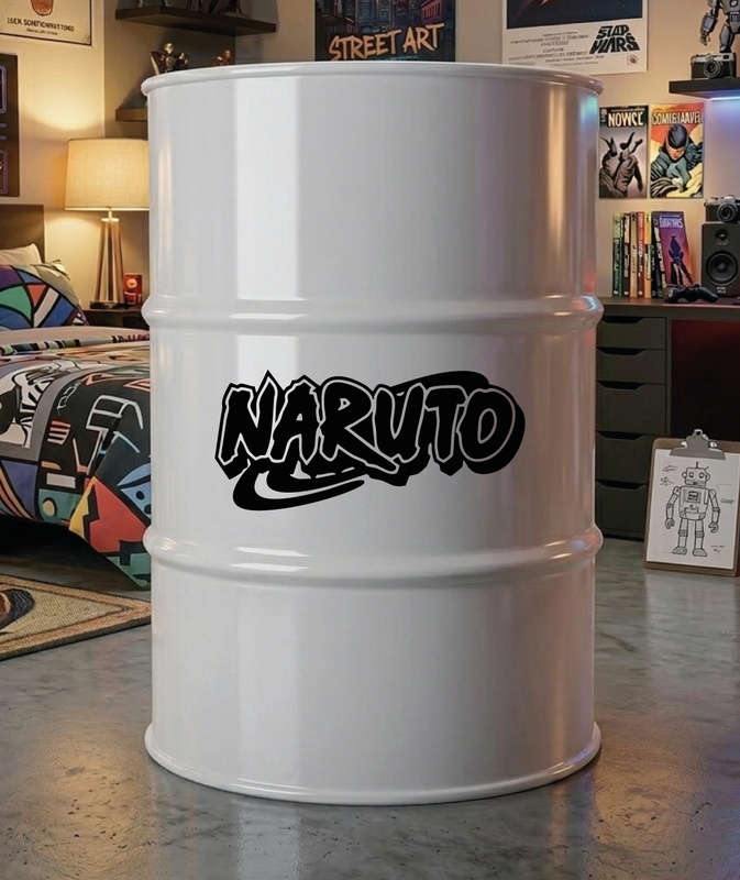 Kit de 2 stickers Naruto logo pour baril décoratif