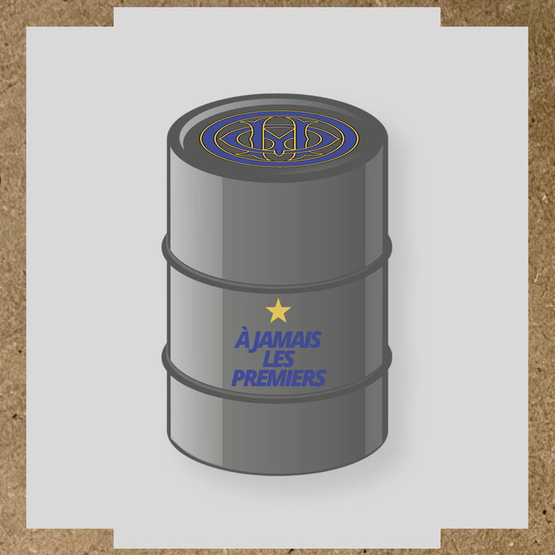 Kit de 2 stickers pour baril, comprenant un logo et des inscriptions, conçus pour la décoration.