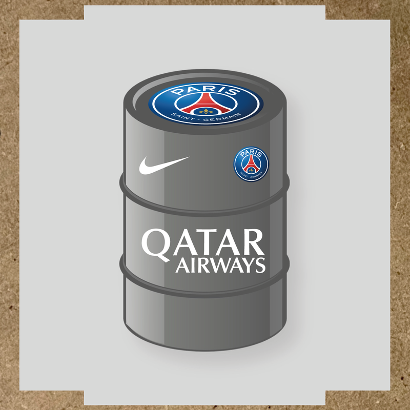 Kit de 4 stickers Paris Saint-Germain pour baril décoratif, incluant le logo principal et des designs de haute qualité. couleur:blanc