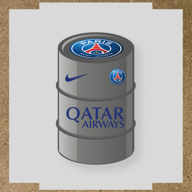 Kit de 4 stickers Paris Saint-Germain pour baril décoratif, incluant le logo principal et des designs de haute qualité. couleur:bleu indigo