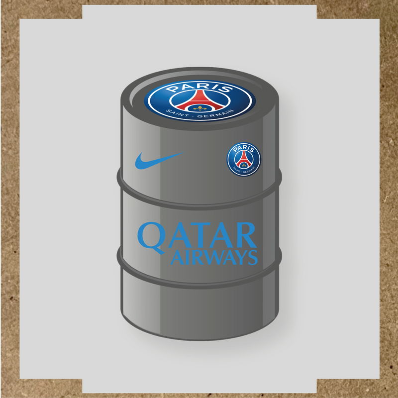 Kit de 4 stickers Paris Saint-Germain pour baril décoratif, incluant le logo principal et des designs de haute qualité. couleur:bleu lagon
