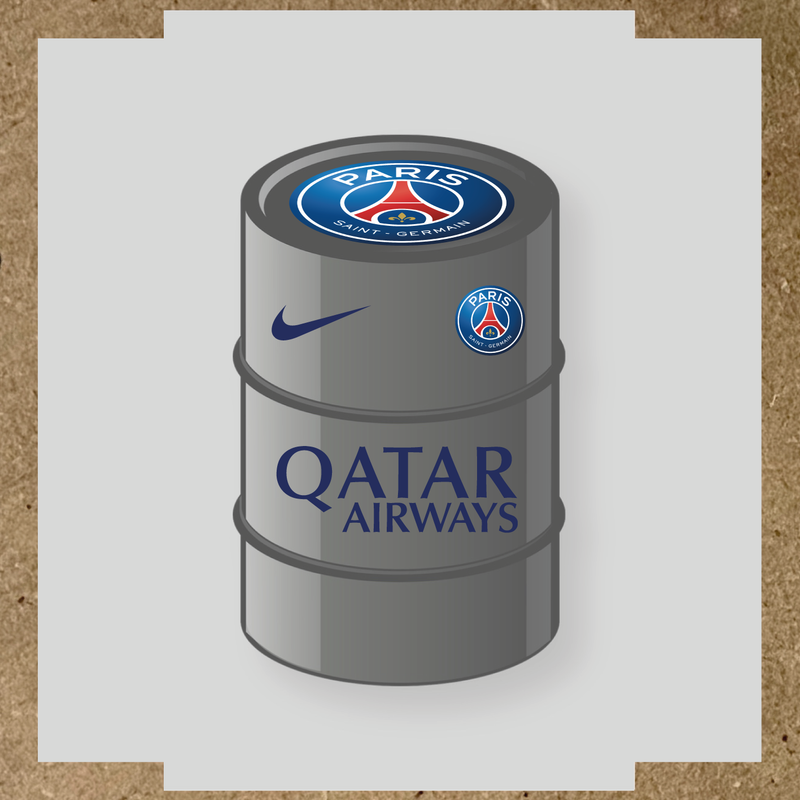 Kit de 4 stickers Paris Saint-Germain pour baril décoratif, incluant le logo principal et des designs de haute qualité. couleur:bleu nuit