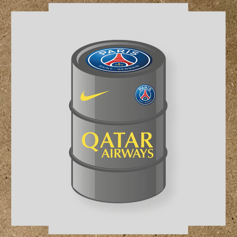 Kit de 4 stickers Paris Saint-Germain pour baril décoratif, incluant le logo principal et des designs de haute qualité. couleur:jaune clair