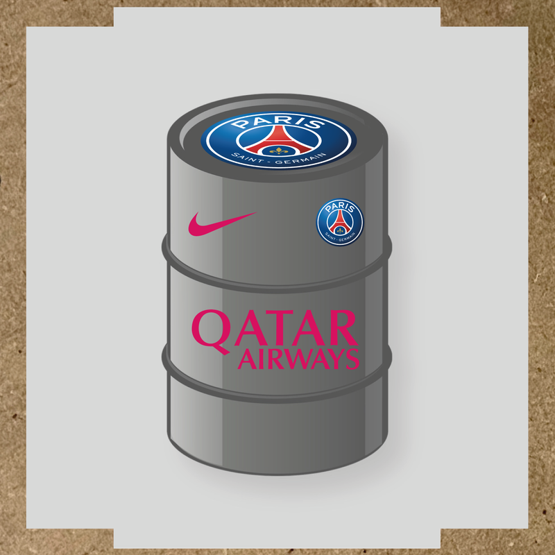 Kit de 4 stickers Paris Saint-Germain pour baril décoratif, incluant le logo principal et des designs de haute qualité. couleur:rose