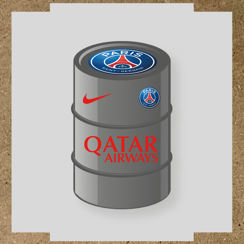 Kit de 4 stickers Paris Saint-Germain pour baril décoratif, incluant le logo principal et des designs de haute qualité. couleur:rouge vif