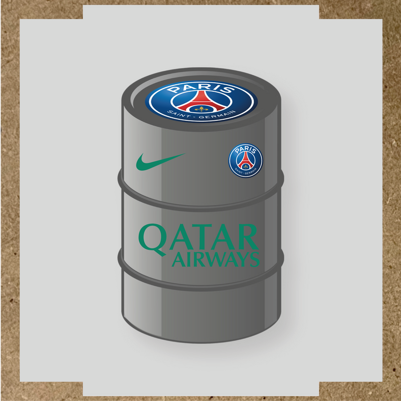 Kit de 4 stickers Paris Saint-Germain pour baril décoratif, incluant le logo principal et des designs de haute qualité. couleur:vert jade