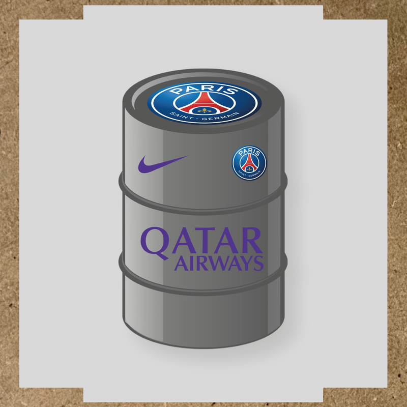 Kit de 4 stickers Paris Saint-Germain pour baril décoratif, incluant le logo principal et des designs de haute qualité. couleur:violet