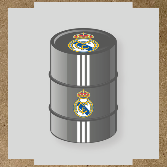 Kit de 4 stickers STADE RENNAIS pour personnaliser un baril décoratif. couleur:blanc