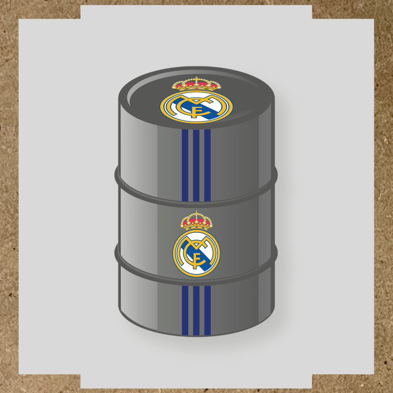 Kit de 4 stickers STADE RENNAIS pour personnaliser un baril décoratif. couleur:bleu indigo