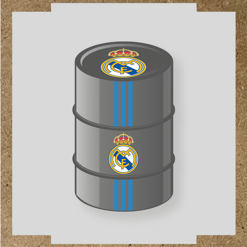 Kit de 4 stickers STADE RENNAIS pour personnaliser un baril décoratif. couleur:bleu lagon