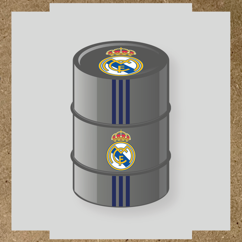Kit de 4 stickers STADE RENNAIS pour personnaliser un baril décoratif. couleur:bleu nuit