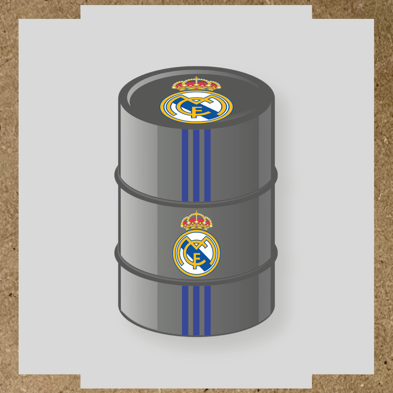 Kit de 4 stickers STADE RENNAIS pour personnaliser un baril décoratif. couleur:bleu roi