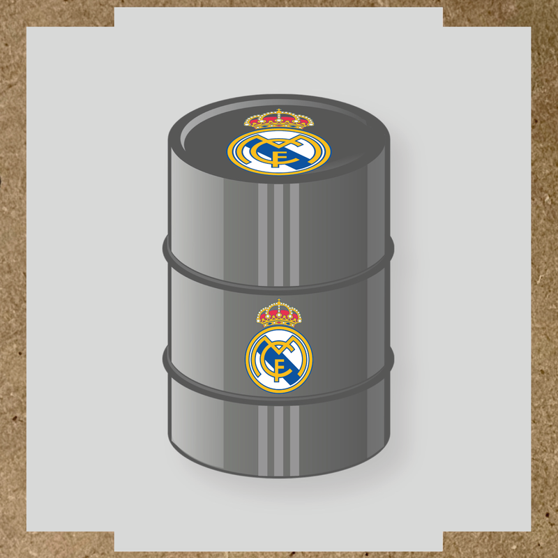 Kit de 4 stickers STADE RENNAIS pour personnaliser un baril décoratif. couleur:gris
