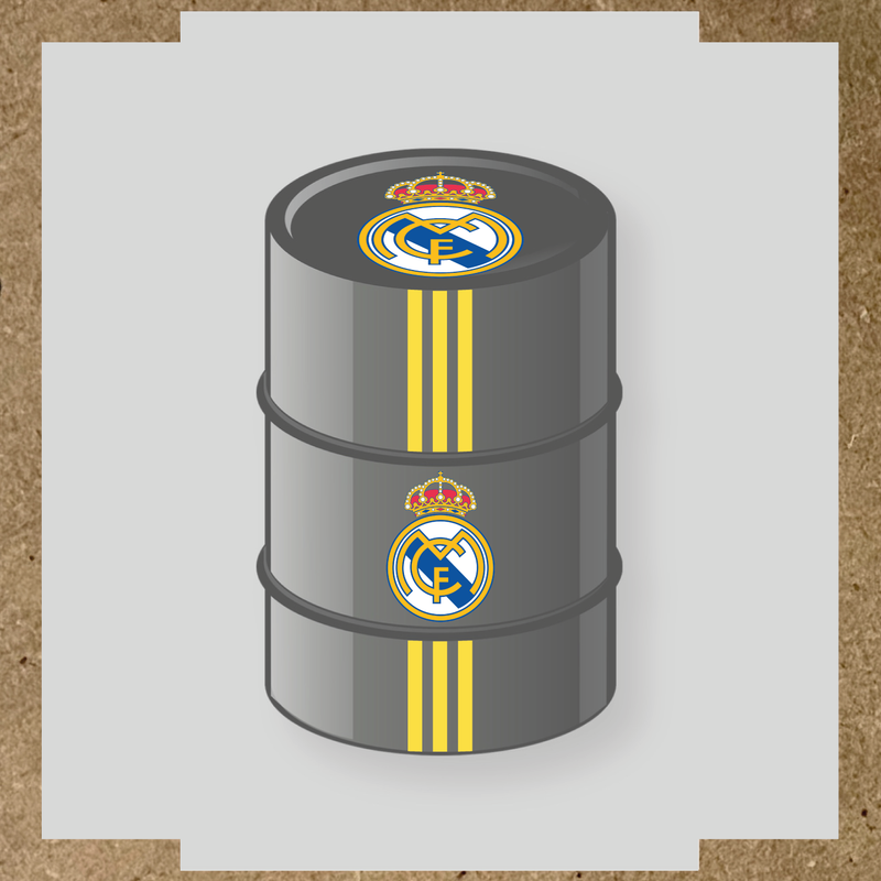 Kit de 4 stickers STADE RENNAIS pour personnaliser un baril décoratif. couleur:jaune clair