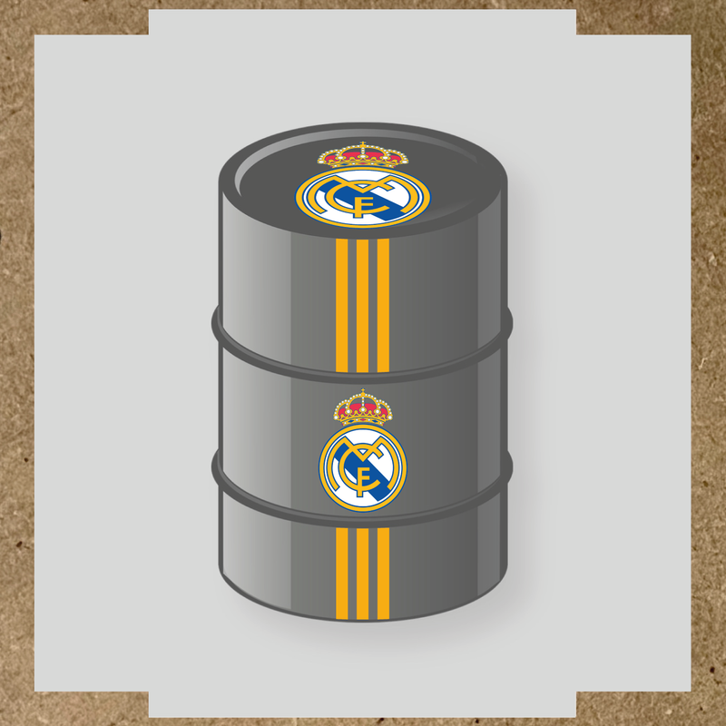 Kit de 4 stickers STADE RENNAIS pour personnaliser un baril décoratif. couleur:jaune foncé