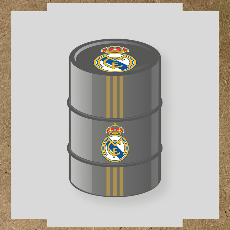 Kit de 4 stickers STADE RENNAIS pour personnaliser un baril décoratif. couleur:or