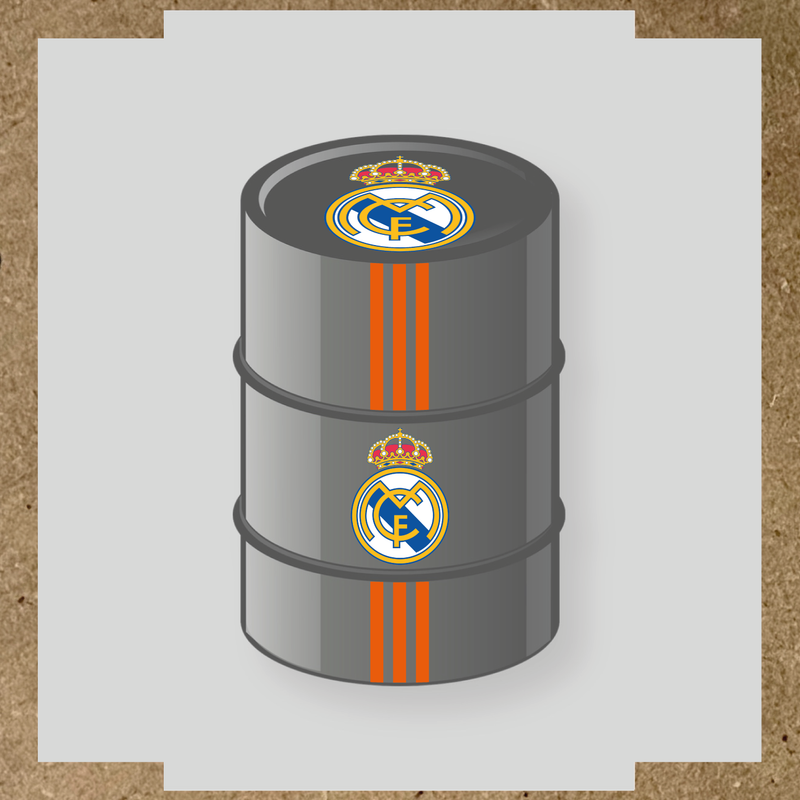 Kit de 4 stickers STADE RENNAIS pour personnaliser un baril décoratif. couleur:orange