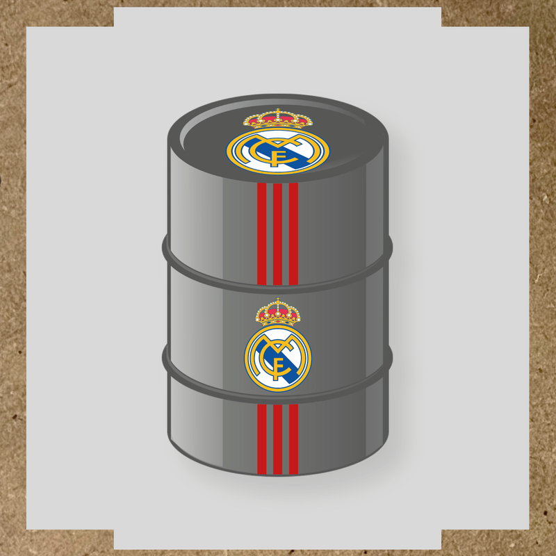 Kit de 4 stickers STADE RENNAIS pour personnaliser un baril décoratif. couleur:rouge foncé