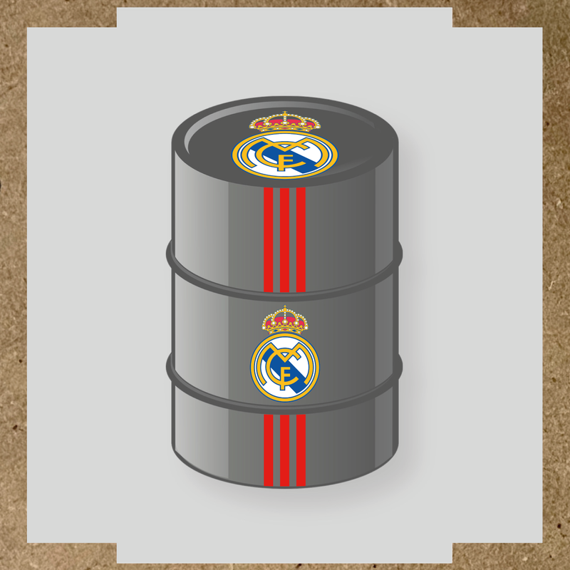 Kit de 4 stickers STADE RENNAIS pour personnaliser un baril décoratif. couleur:rouge vif