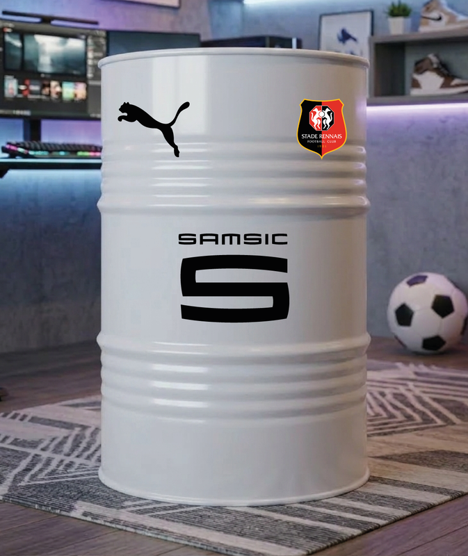 Baril décoratif avec kit de 4 stickers Real Madrid version 3 
