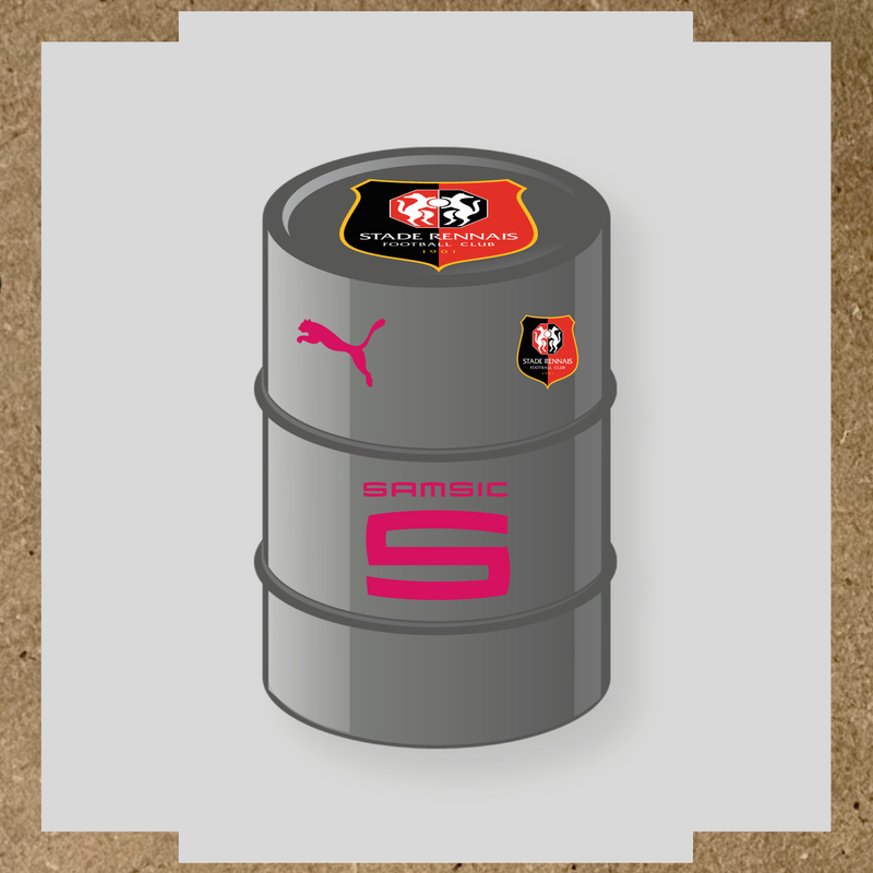Kit de 4 stickers Real Madrid pour baril décoratif, comprenant le logo emblématique du Real Madrid. couleur:rose