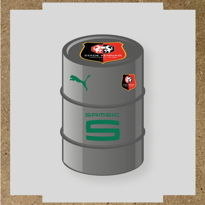 Kit de 4 stickers Real Madrid pour baril décoratif, comprenant le logo emblématique du Real Madrid. couleur:vert émeraude
