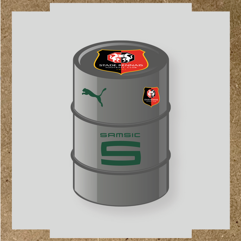 Kit de 4 stickers Real Madrid pour baril décoratif, comprenant le logo emblématique du Real Madrid. couleur:vert sapin
