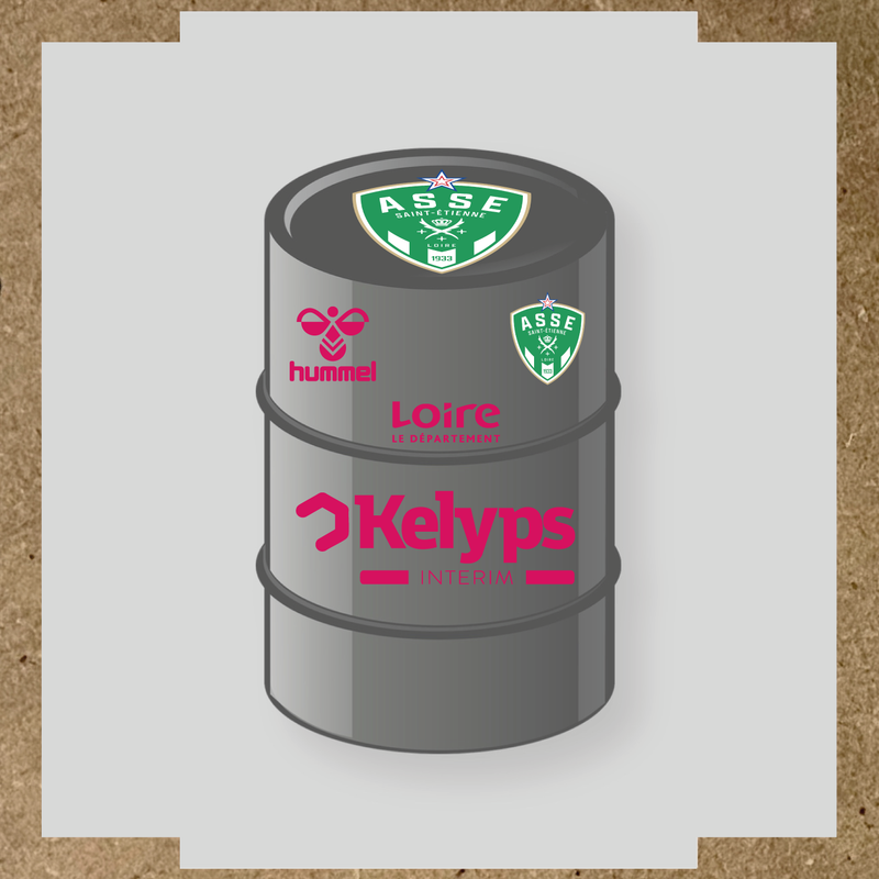 Kit de 4 stickers ASSE pour baril décoratif, mettant en avant le logo principal ASSE. couleur:rose