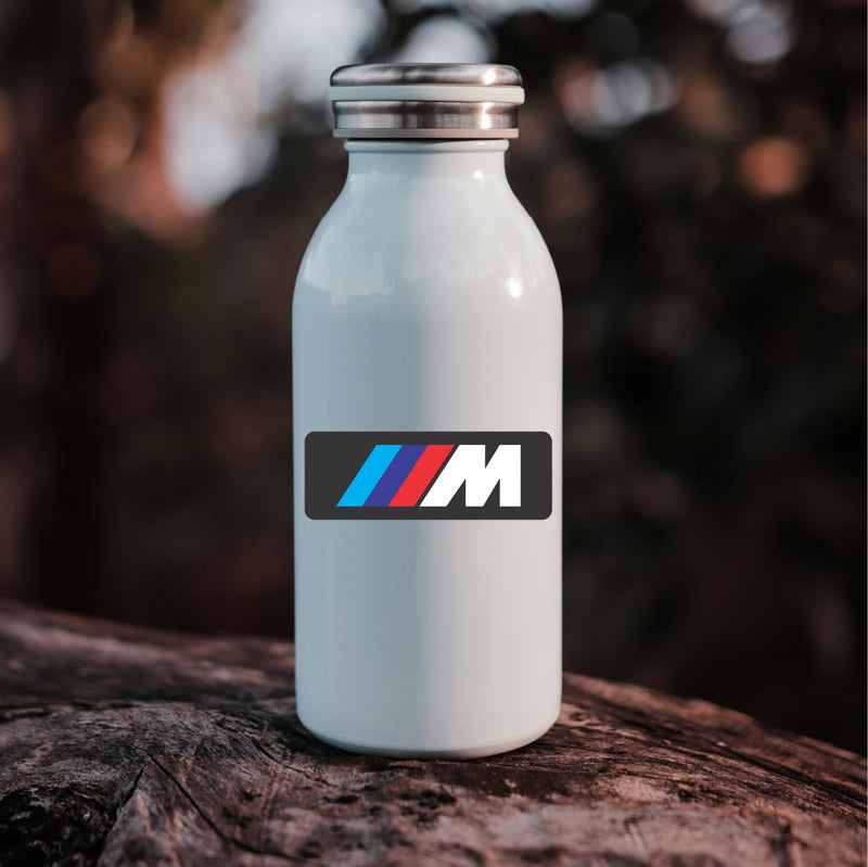 Sticker Logo BMW M Sport Blanc sur Fond Noir – Look Racing