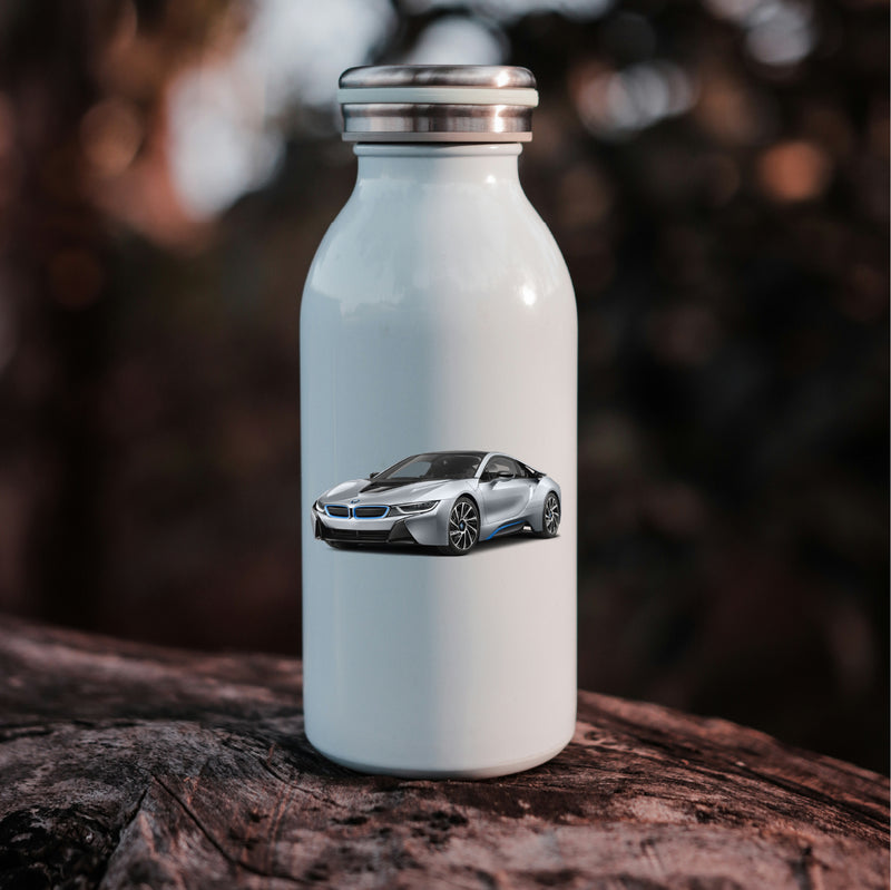 Sticker BMW i8 Gris Argent – Coupé Hybride Futuriste