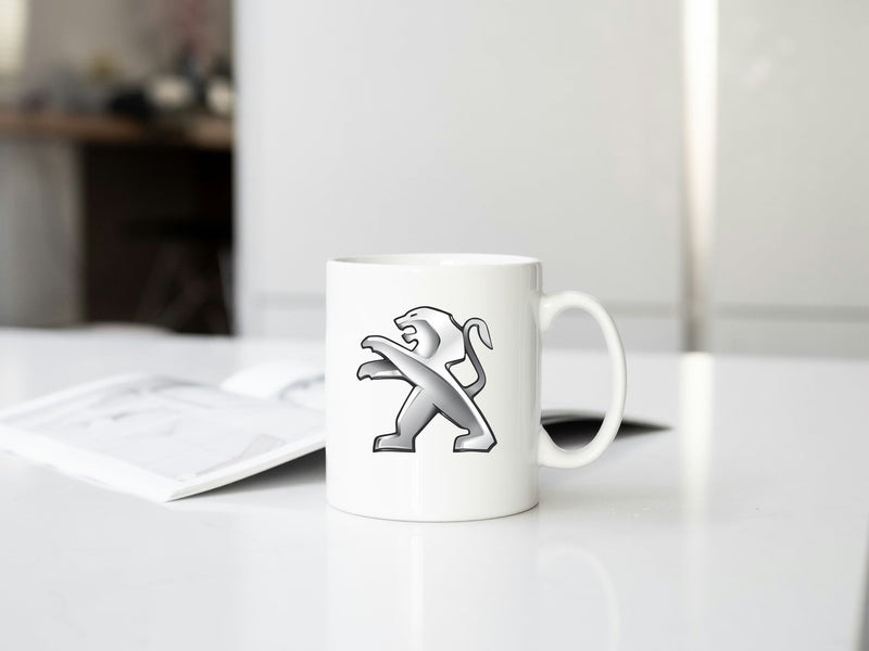 Sticker Peugeot avec lion en position debout