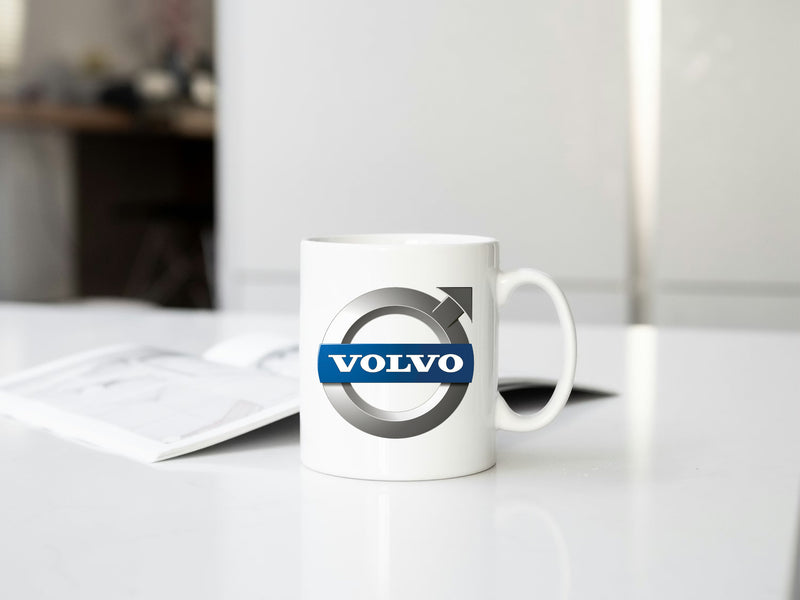 Sticker Volvo logo argenté avec flèche