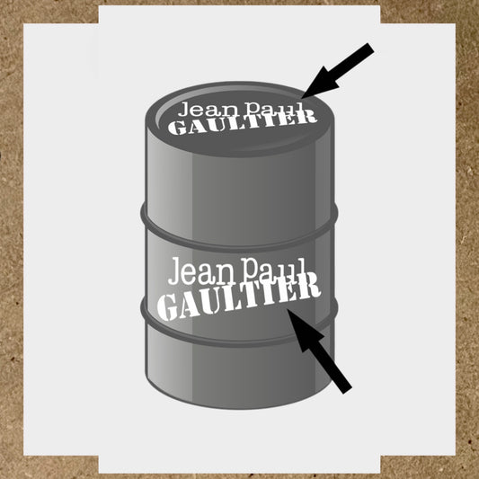 Kit 2 Stickers JEAN PAUL GAUTHIER pour fût 60L